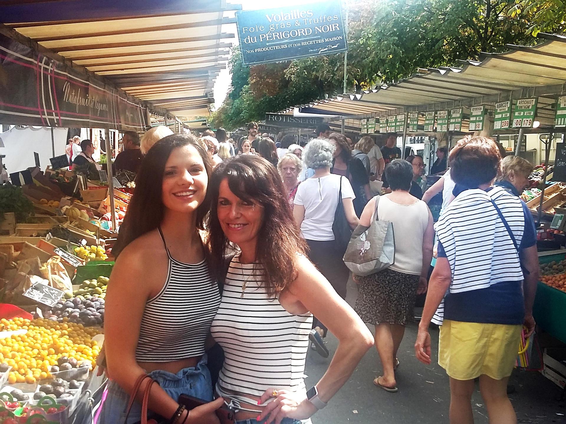 Two women in a market