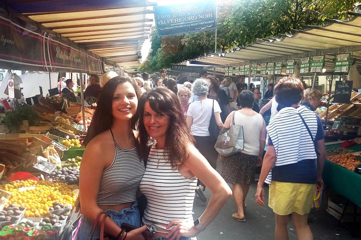 Two women in a market