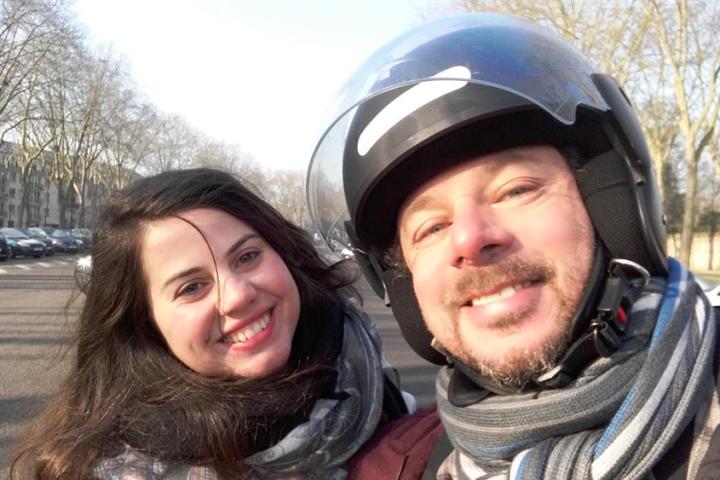 Milan and woman posing for Selfie